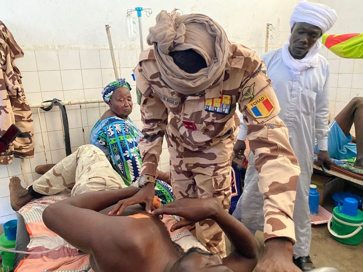 Le commandant tchado-centrafricain en mission de soutien aux soldats blessés à Korbol