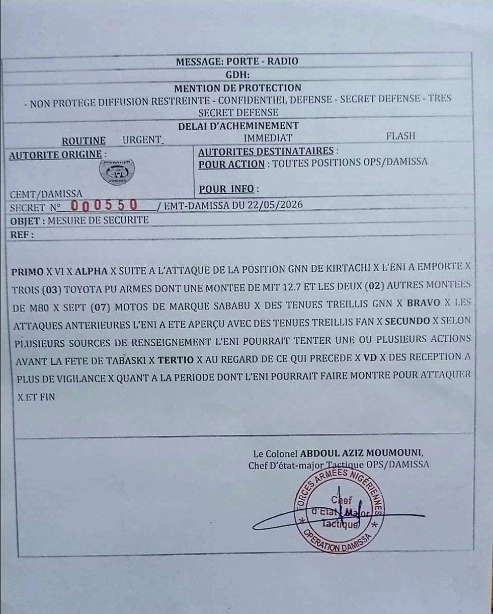 Niger : à kirtachi, les terroristes du JNIM s’emparent d’un arsenal militaire stratégique
