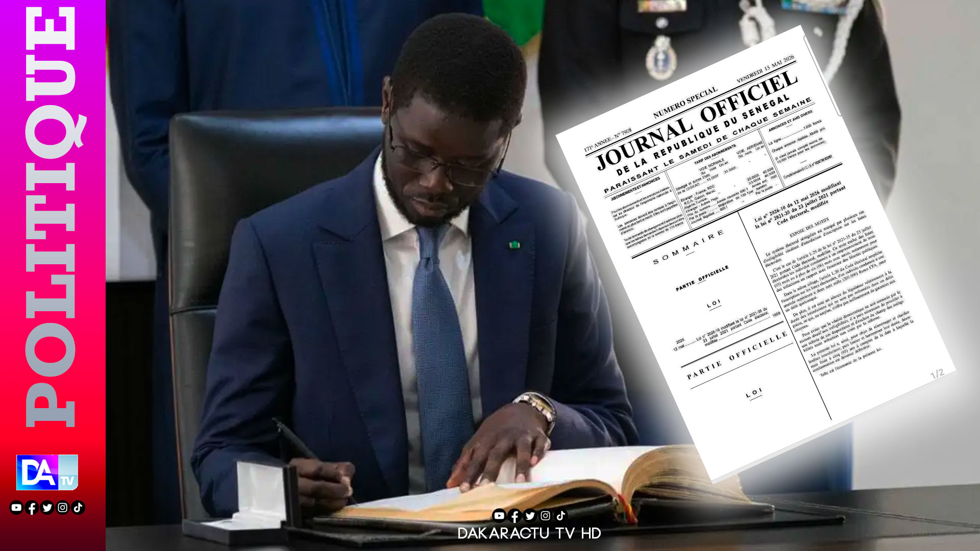 Réforme du Code électoral au Sénégal : les nouvelles règles d’inéligibilité précisées par Bassirou Diomaye Faye