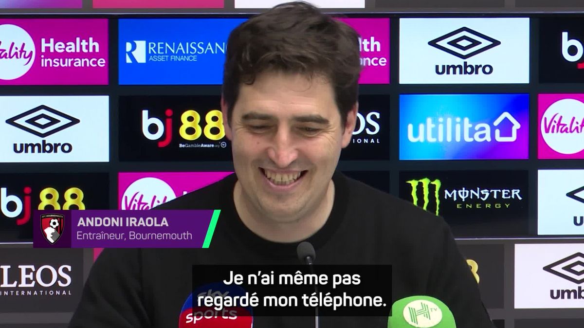 Andoni iraola salue le titre d&rsquo;arsenal malgré le match nul de bournemouth