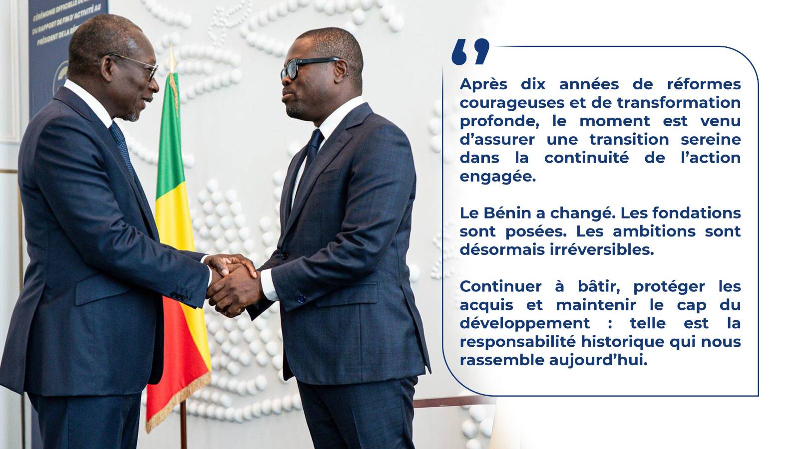 Le Bénin dit adieu à l&rsquo;ère talon, un bilan et un nouveau départ