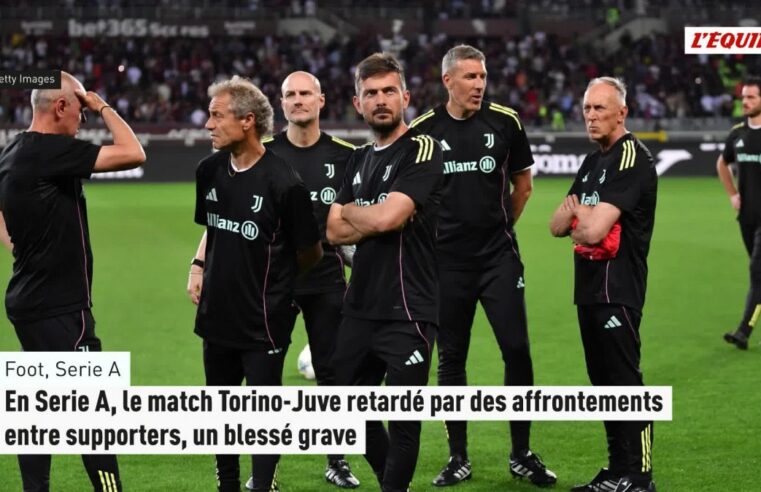 Derby turinois torino juve interrompu à cause de violences entre supporters