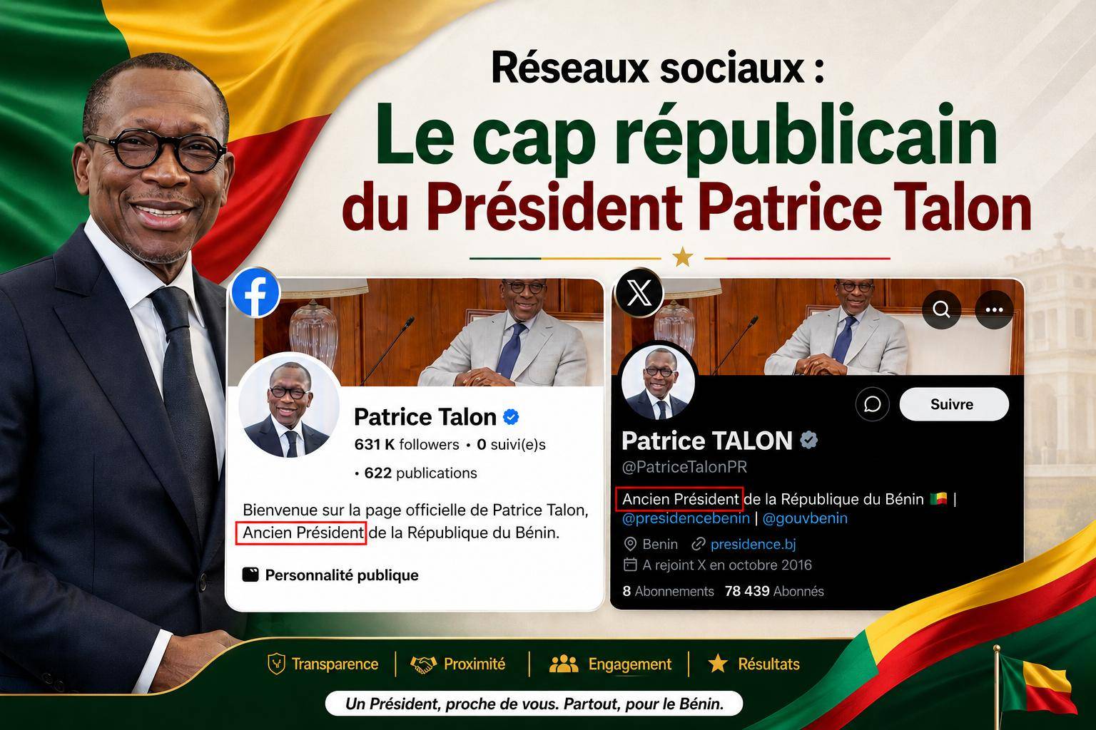 Le président talon prône une utilisation responsable des réseaux sociaux