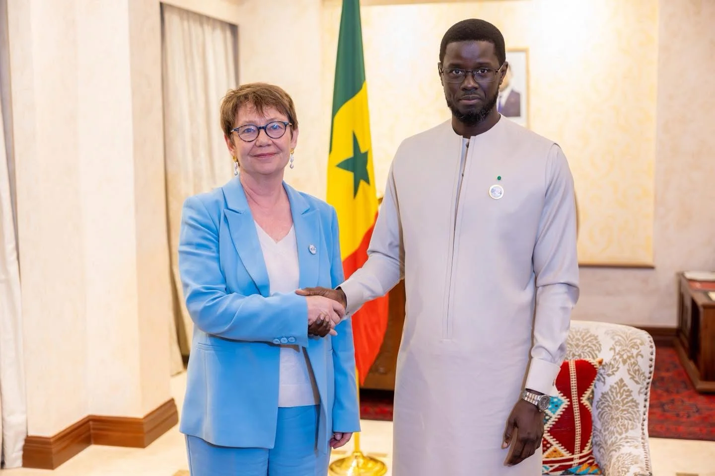 Rencontre entre Bassirou Diomaye Faye et Odile Renaud-Basso de la BERD