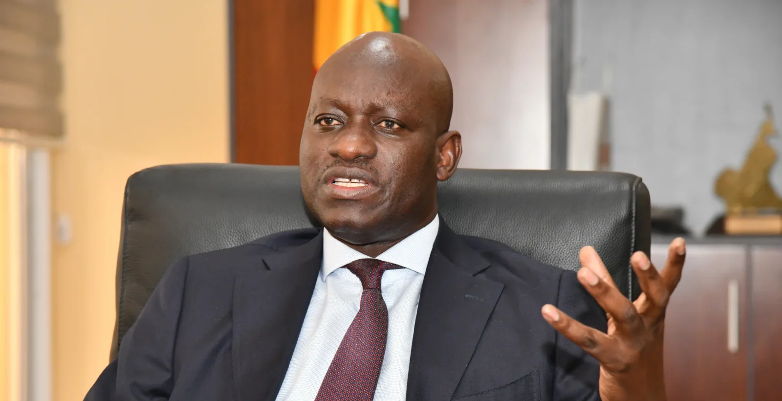 Abass Fall, maire de Dakar, lors d'un discours