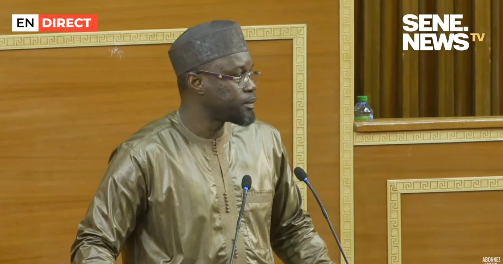 Le Premier ministre Ousmane Sonko lors de son discours sur l'homosexualité au Sénégal