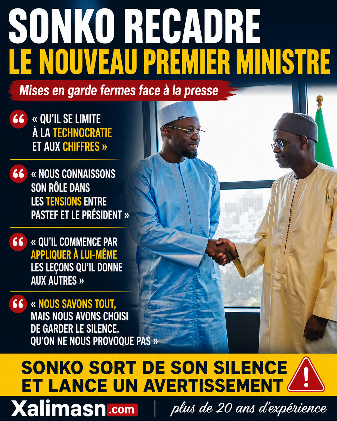 Discours intégral en wolof d&rsquo;ousmane sonko président de l&rsquo;assemblée nationale