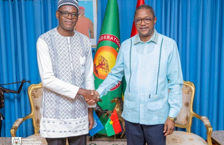 Burkina Faso : le chef de la diplomatie reçoit le nouveau responsable de l&rsquo;ONUDC