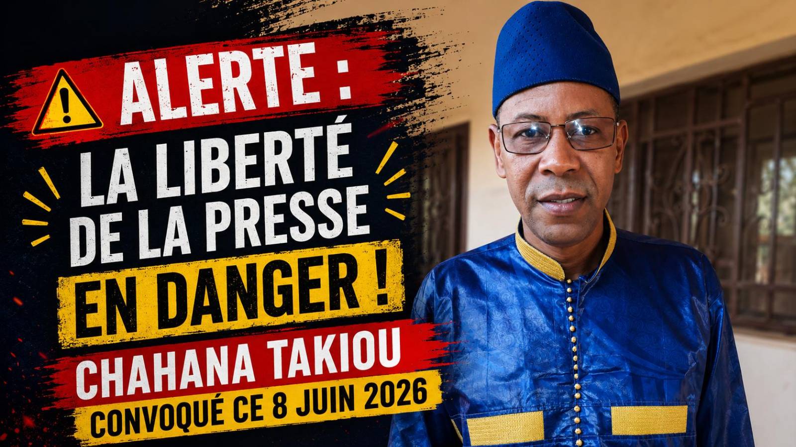 Mali : le journaliste Chahana Takiou assigné en justice, un nouveau coup porté à la liberté de la presse
