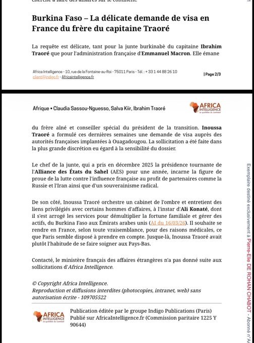 Burkina Faso : le paradoxe de la famille Traoré entre discours anti-français et demande de visa