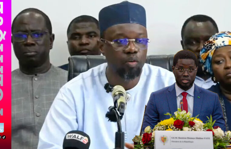 Ousmane sonko dénonce son limogeage par bassirou diomaye faye