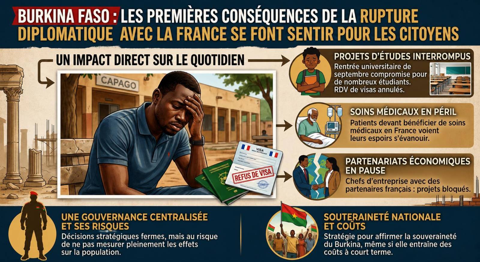 Burkina Faso : l&rsquo;onde de choc de la rupture diplomatique sur les projets des citoyens