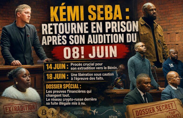Financements russes en cryptomonnaies : Kemi Seba reste en détention à Pretoria