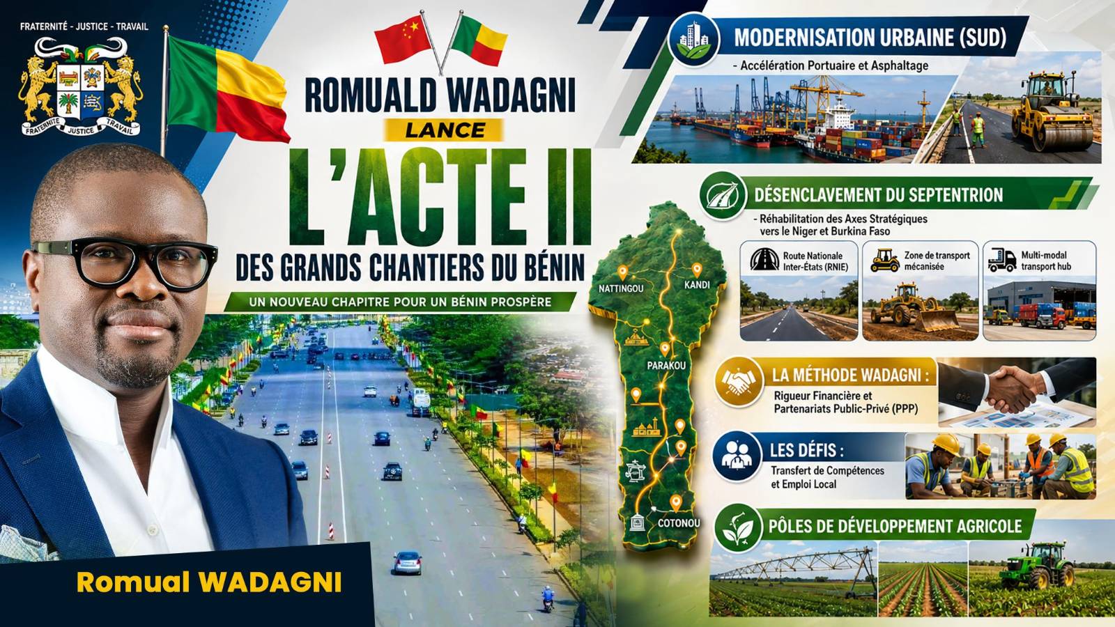 Romuald Wadagni relance les grands chantiers d&rsquo;infrastructures avec le soutien de la Chine