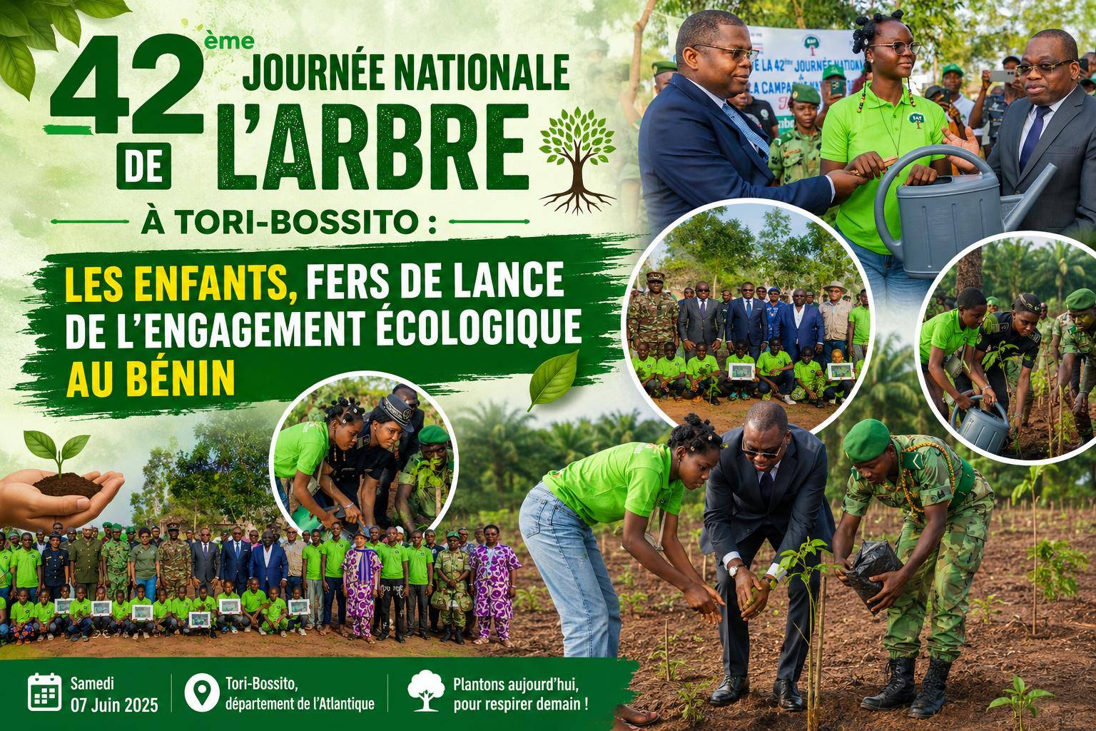 42e journée nationale de l&rsquo;arbre : les enfants du Bénin en première ligne pour la reforestation