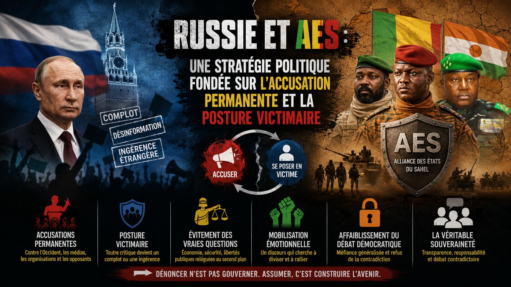 Stratégie politique russe et sahelienne : quand l&rsquo;accusation sert de bouclier