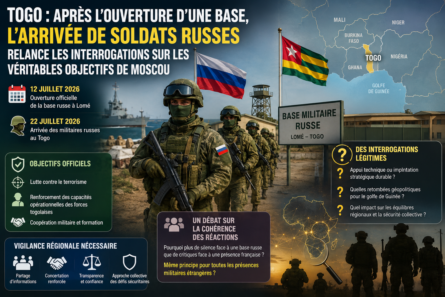 Togo : les soldats russes soulèvent des questions sur les ambitions de Moscou en Afrique de l&rsquo;Ouest