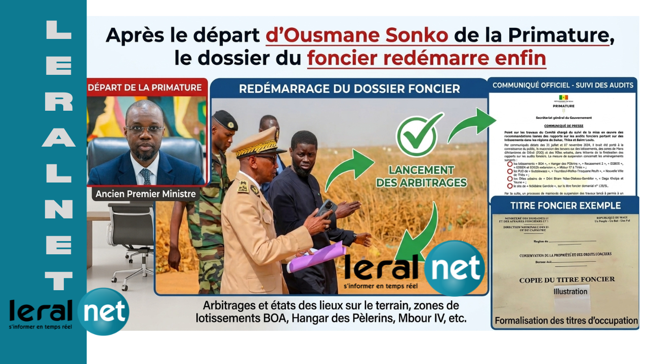 Redémarrage des procédures foncières au Sénégal après le départ de la primature