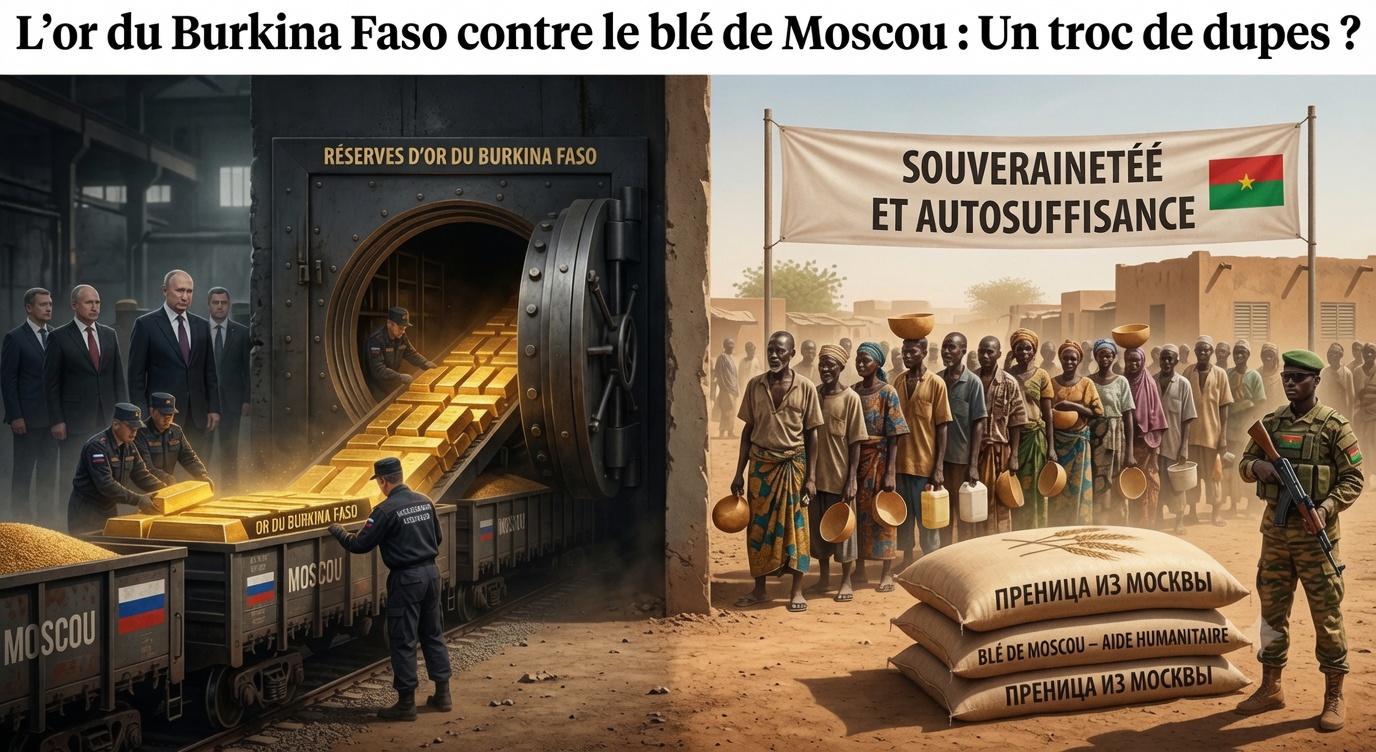 Or burkinabè contre blé russe : l’échange qui révèle une souveraineté en miettes