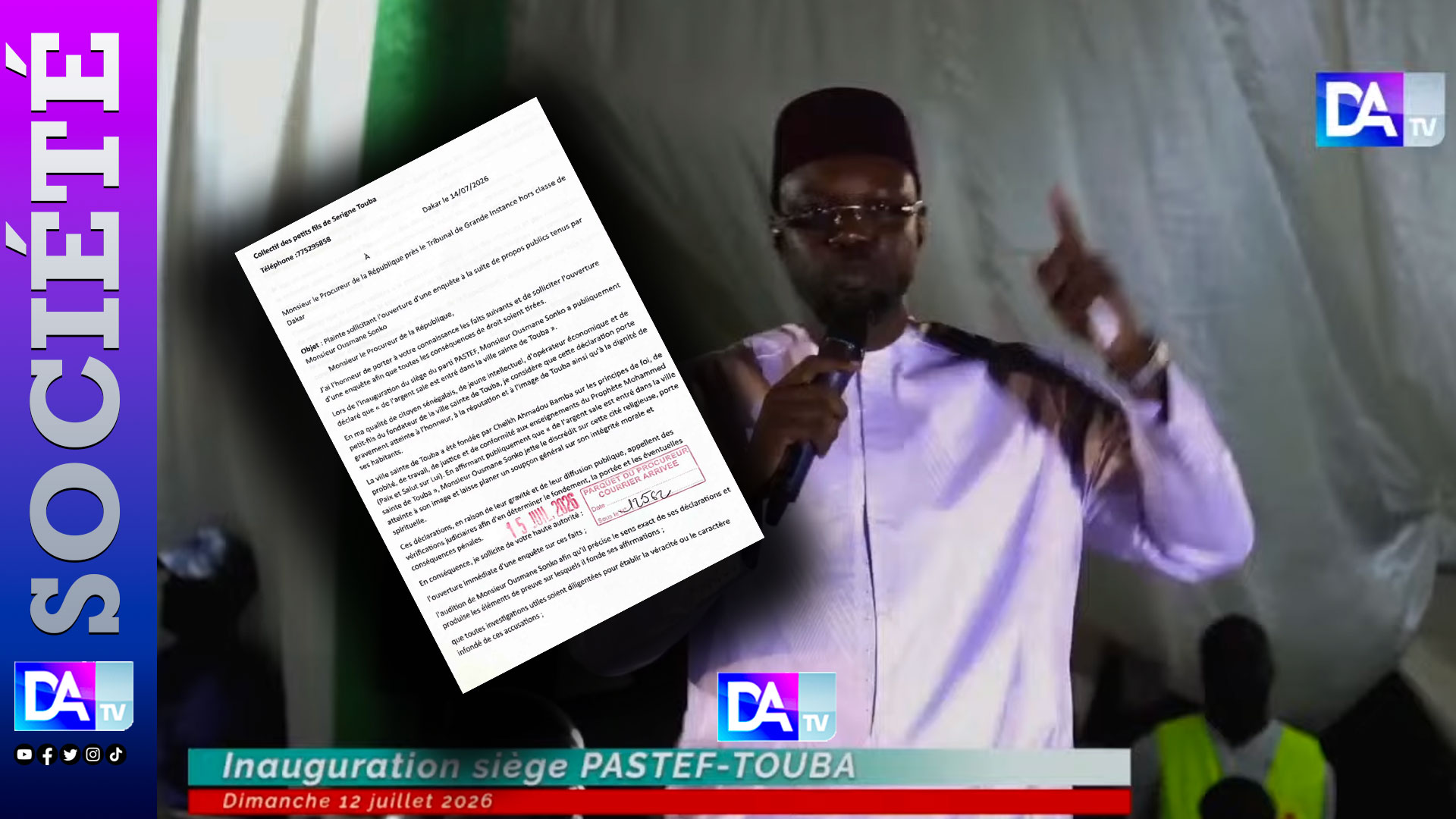 Plainte contre Ousmane Sonko : la ville de Touba accueille une enquête judiciaire
