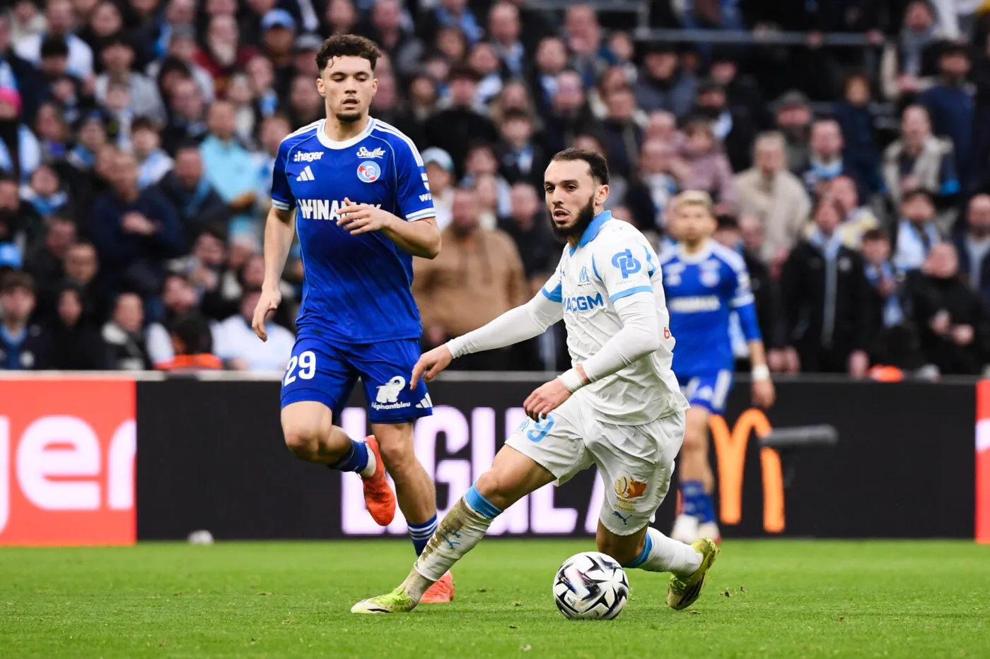affiche de la première journée de ligue 1 avec l'om et strasbourg