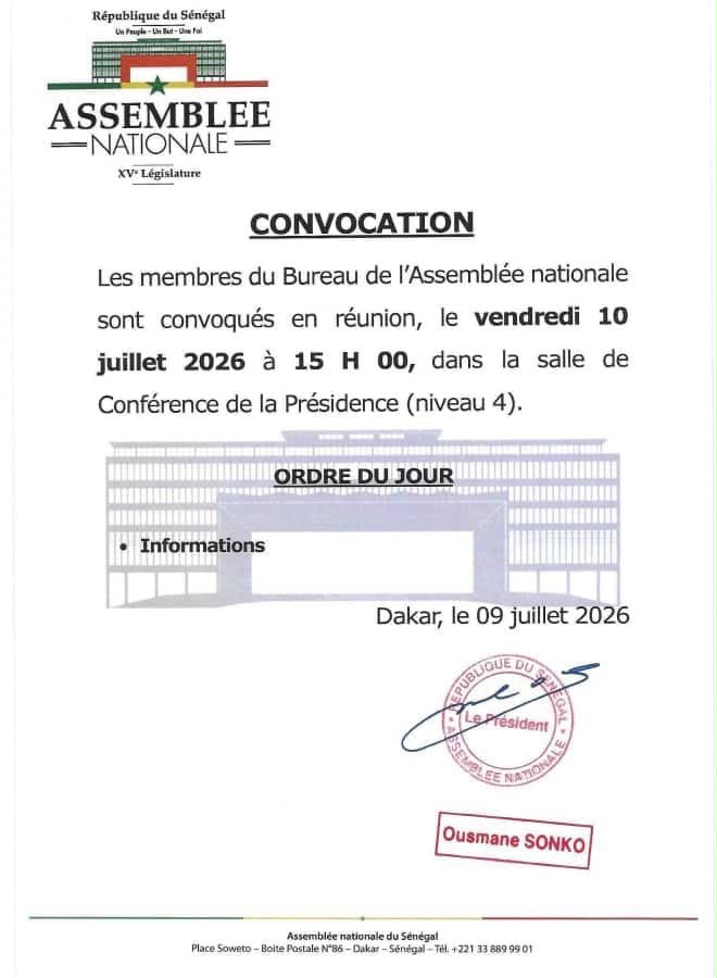 Assemblée nationale : Ousmane Sonko convoque une réunion du Bureau demain