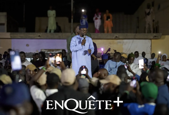 ousmane sonko en meeting à mbacké