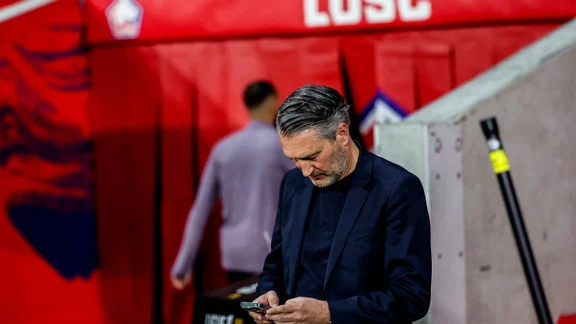 Olivier Létang, président du LOSC Lille, en conférence de presse