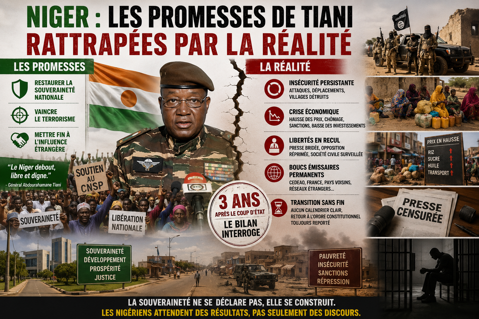 Tiani et le Niger : quand les promesses de souveraineté butent sur le réel