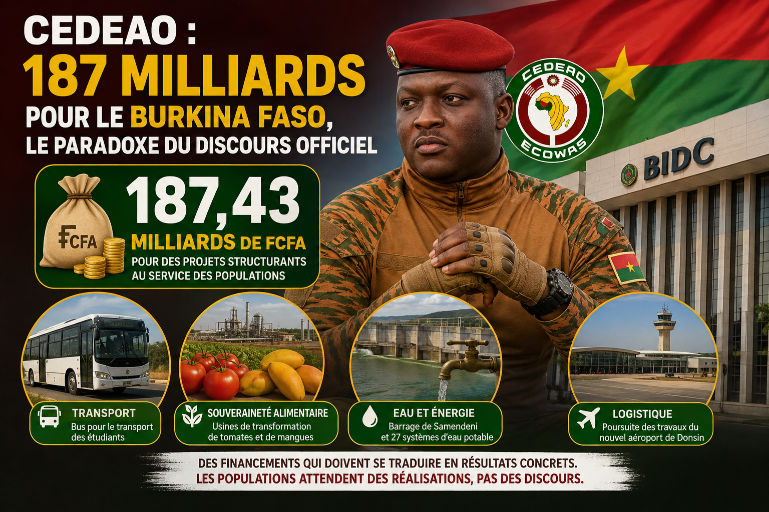 Paradoxe financier : le Burkina Faso et les milliards de la CEDEAO