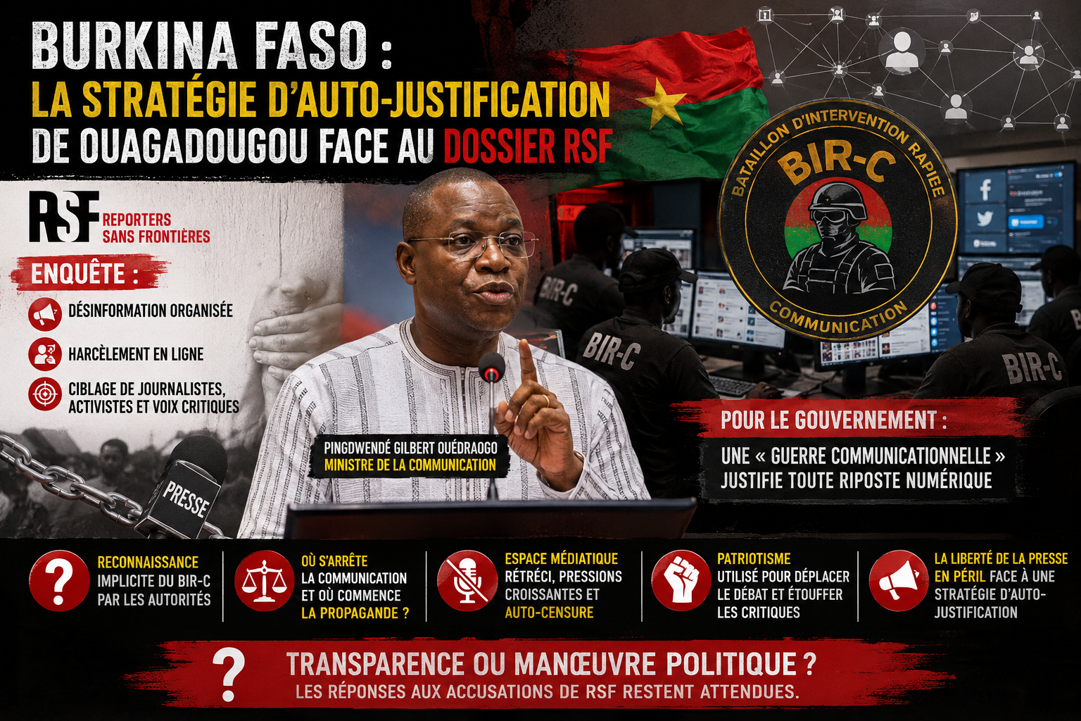 Burkina Faso : quand la défense des autorités se heurte aux accusations de propagande numérique