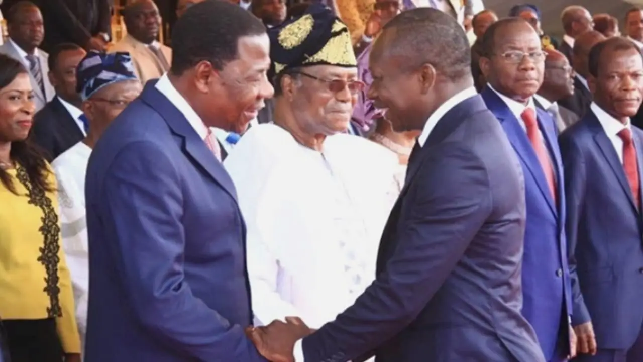 Les anciens présidents Nicéphore Soglo, Boni Yayi et le président Patrice Talon lors d’un événement officiel
