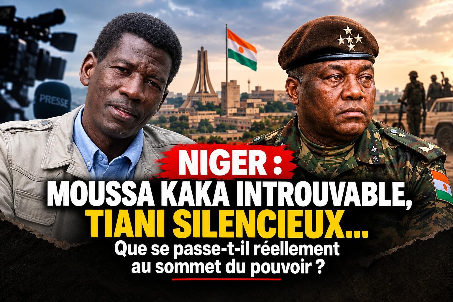 Niger : après la mutinerie, la double absence de Moussa Kaka et du général Tiani alimente le doute